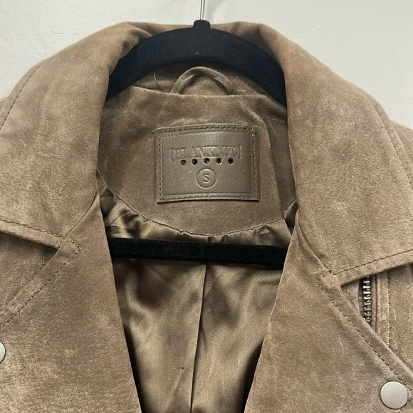 BLANKNYC brown Suede leather Moto Jacket S - Picture 3 of 6